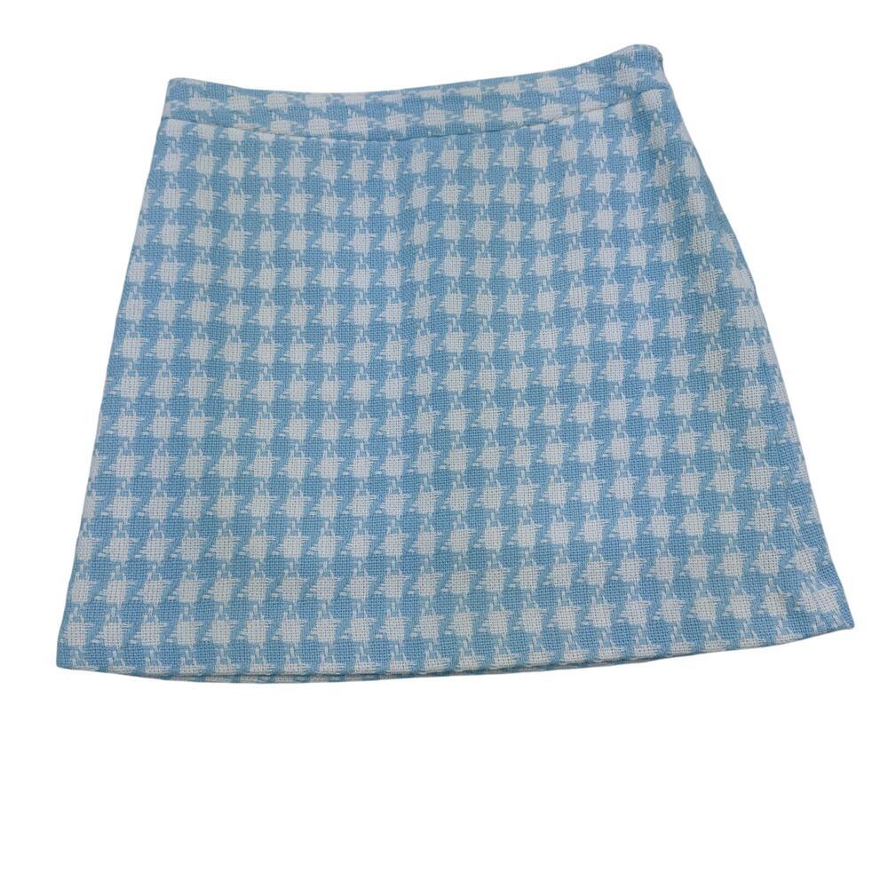 Moda International Vintage Houndstooth Preppy Mini Skirt Women's Size 8